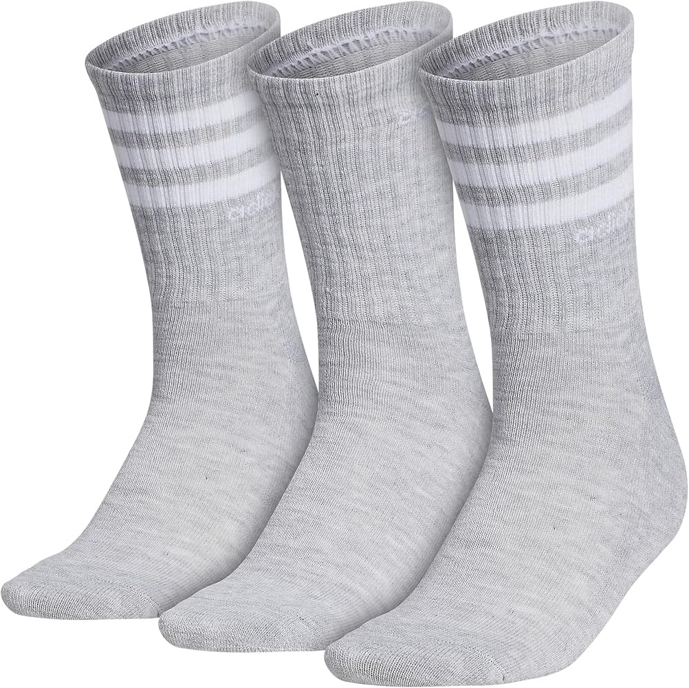 adidas Women's 3-stripe Crew Socks (3-pair) | Amazon (US)
