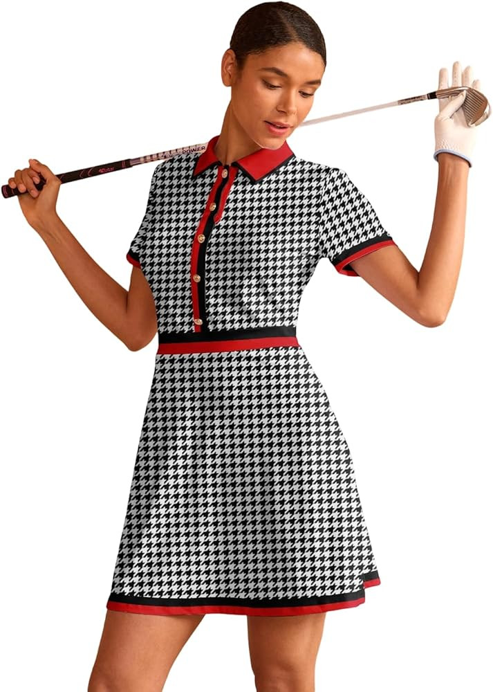 ACEGOLFS Women's Golf Tennis Dress Short Sleeve Collared Workout Athletic Dresses UPF 50+ Casual ... | Amazon (US)