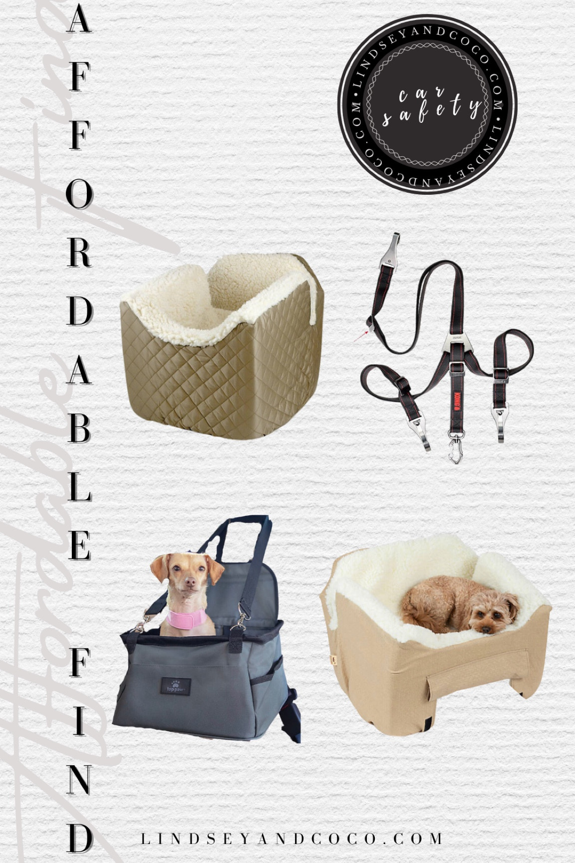 Car safety options for your dog. From single dog booster seats, to booster seats large enough to accommodate 2 small dogs and dog seatbelt harnesses for your car. 

#LTKGiftGuide #LTKtravel #LTKfamily
