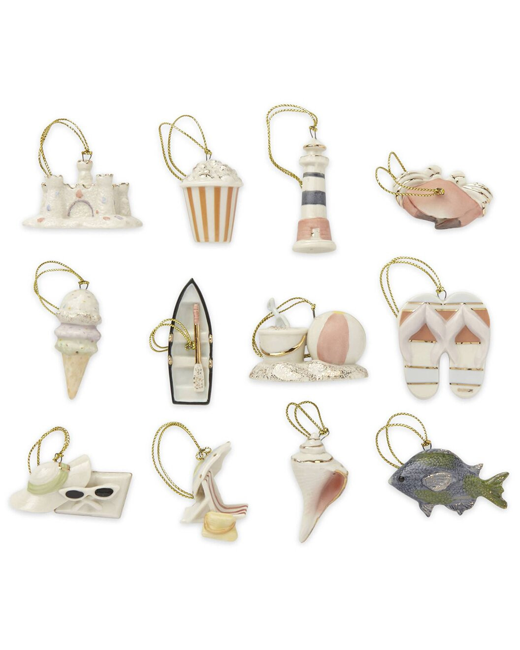 Summer 12pc Christmas Ornament Set | Gilt & Gilt City