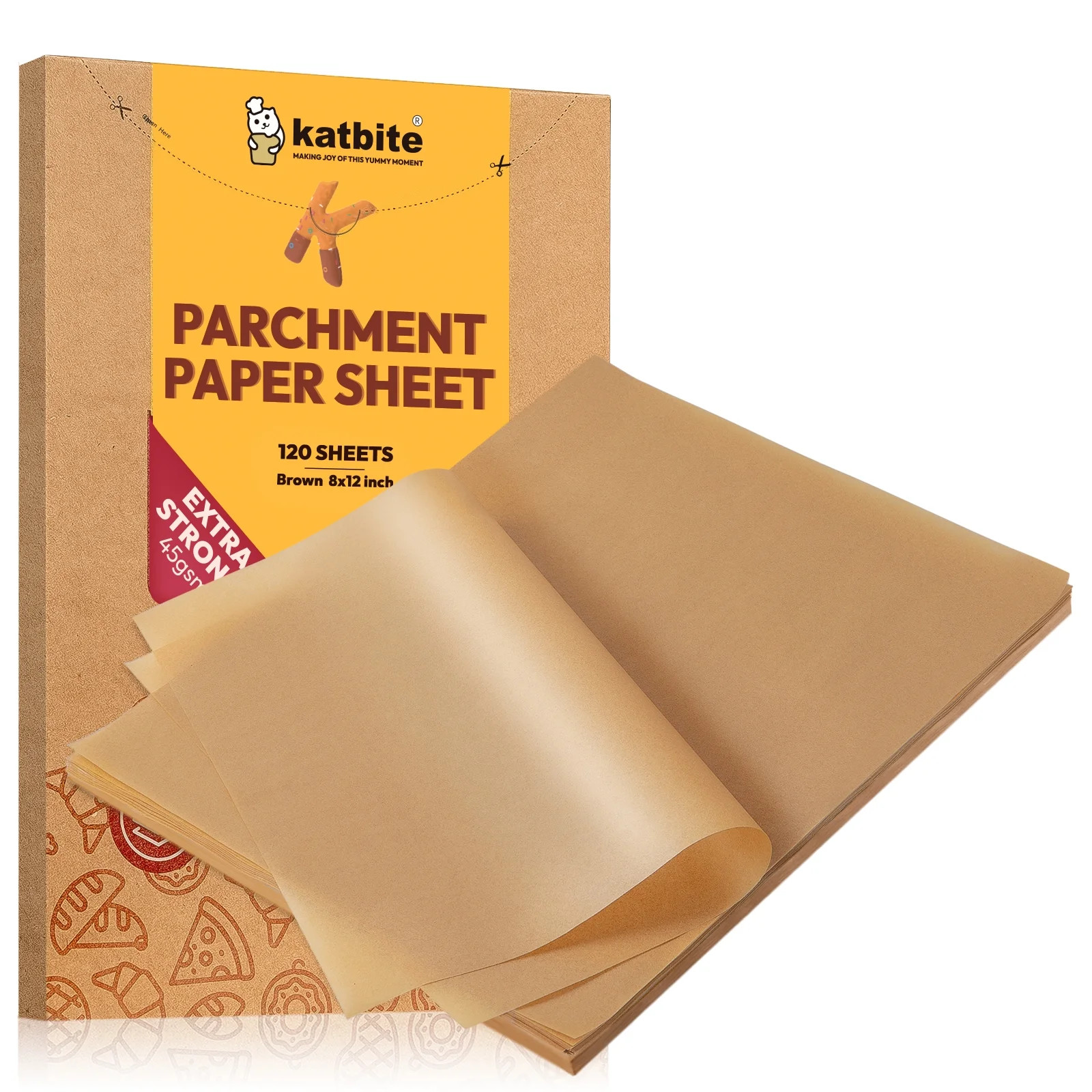 Katbite 120Pcs 8x12 inches Heavy Duty Parchment Paper Sheets for Baking | Walmart (US)