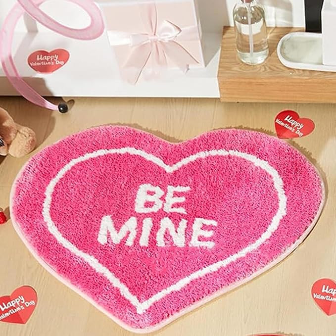 Cute Bath Rug for Valentine's Day, Love Heart Red Carpet, Valentines Day Gifts for Her, Indoor Ma... | Amazon (CA)