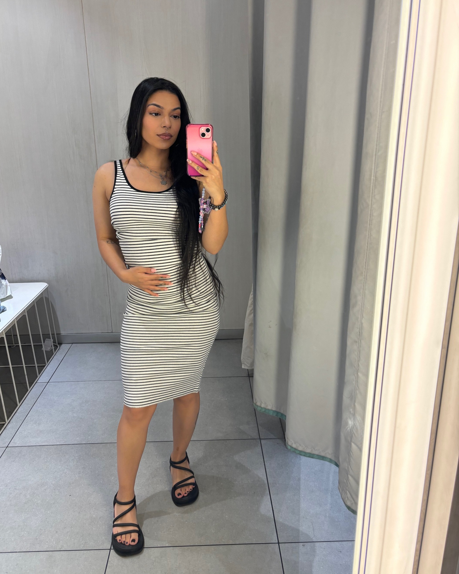 Summer dress shopping | minimal style, striped ribbed dress, chunky sandals, alt summer fashion 

#LTKStyleTip #LTKFindsUnder50