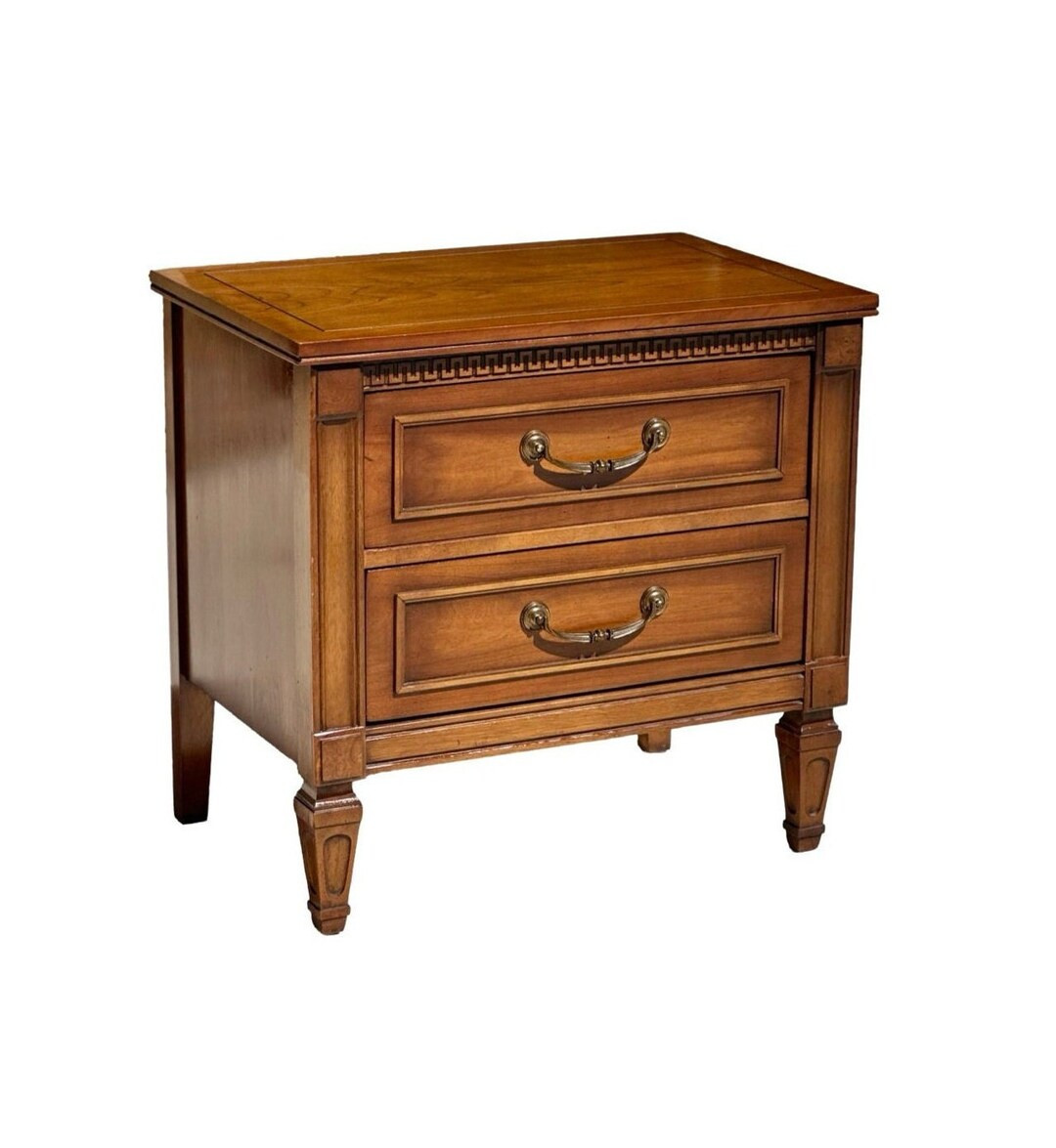 Vintage Traditional Cherry Two Drawer Nightstand - Etsy | Etsy (US)