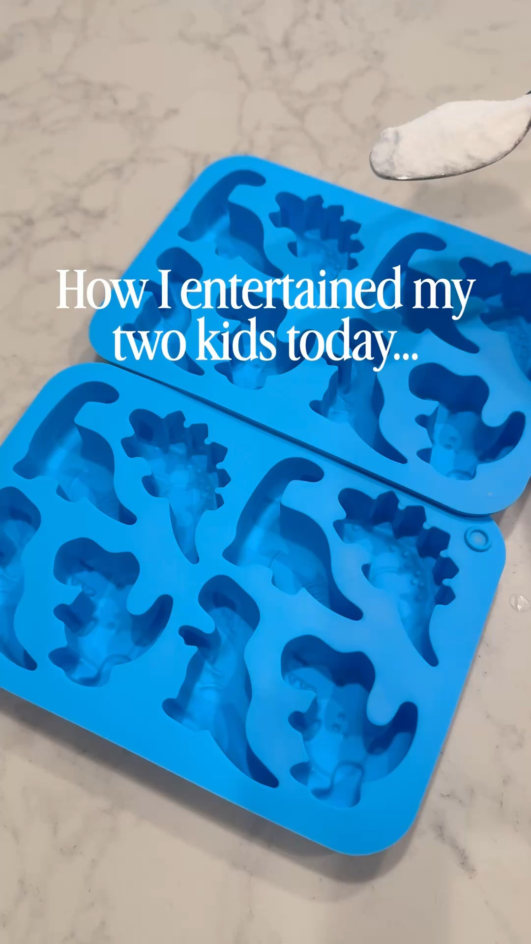 This is an activity that both my kids loved! 

How to make them:
• Fill dinosaur ice molds with baking soda
• Mix water + food coloring together
• Pour the colored water into the molds
• Freeze overnight
• Pop the frozen dinos into a tray or sensory bin
• Fill droppers or squirt bottles with white vinegar
• Let your kids squirt the dinos and watch them fizz and melt away 🧪🫧

Grab the supplies below!

#LTKmomlife #LTKKids