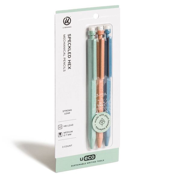 3ct Mechanical Pencils - Speckled Hex - U-Brands | Target