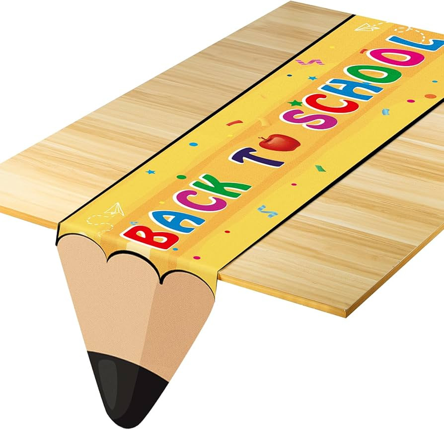 Back to School Table Runner, Pencil Table Runner Back to School Decorations for The Party, Back t... | Amazon (US)
