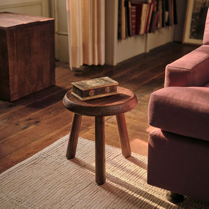 Colin King Acacia Wood 3-Leg Side Table (14") | West Elm (US)