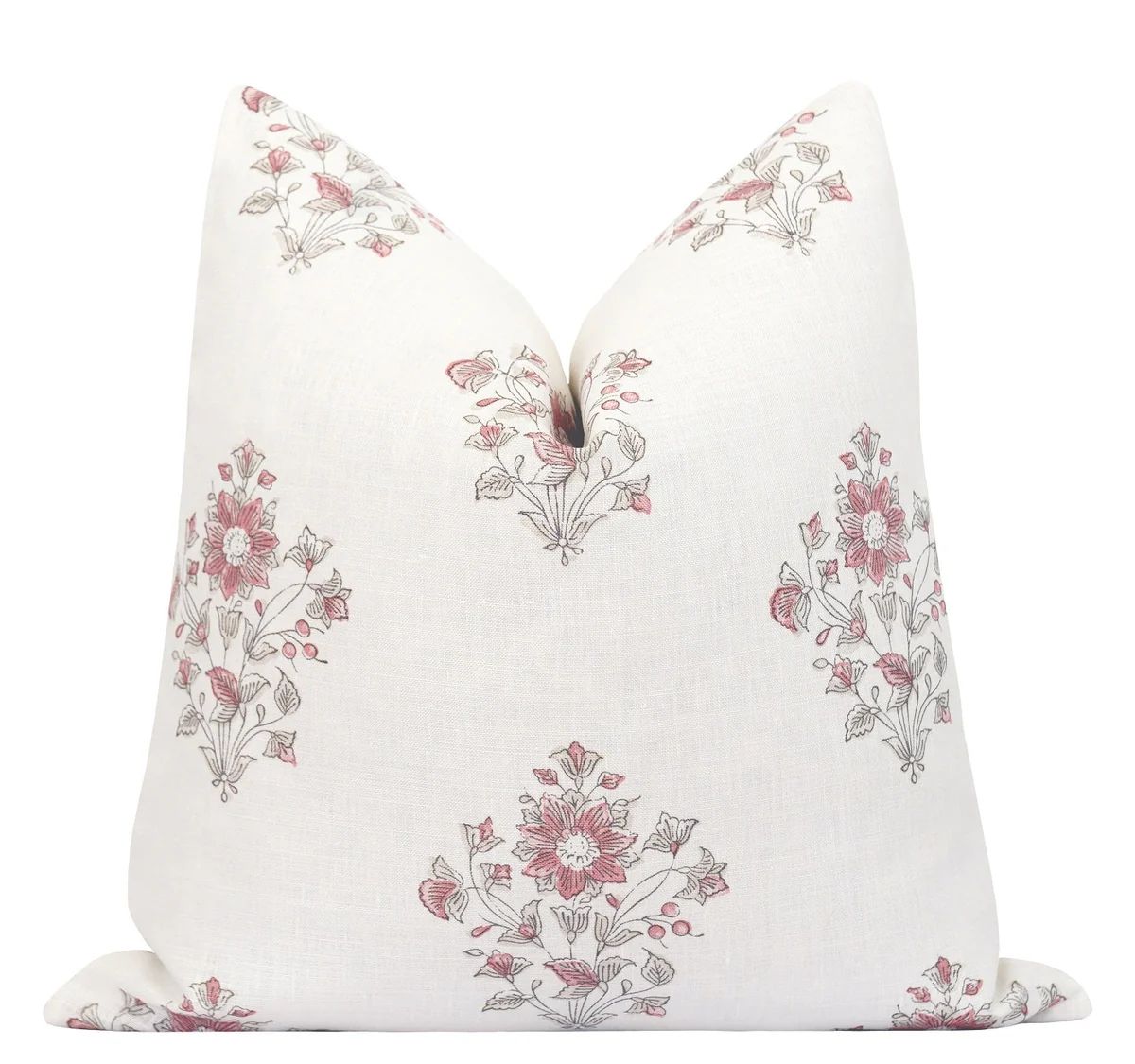 Beatrice Bouquet Pink Floral Throw Pillow | Land of Pillows
