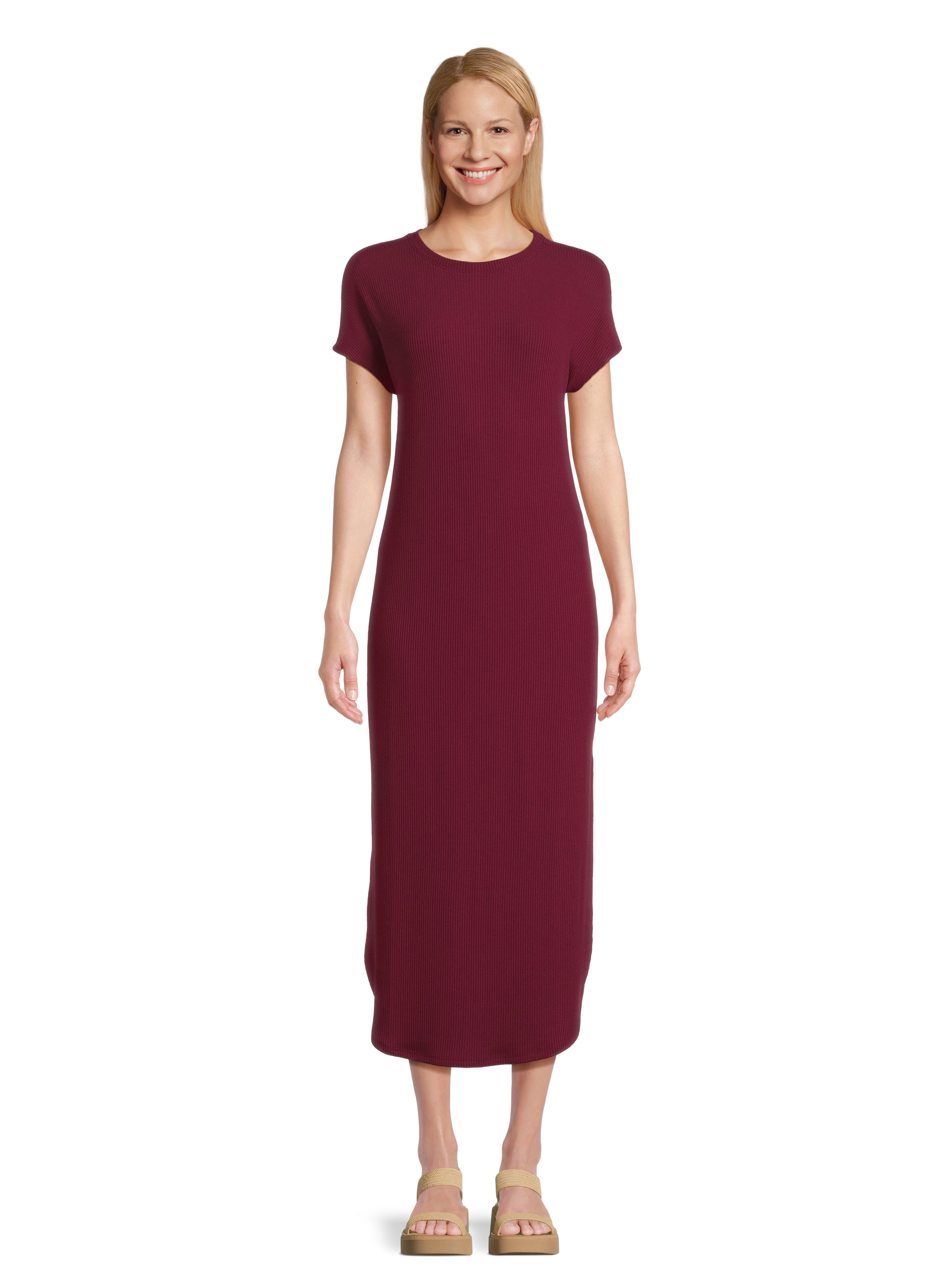 Time and Tru Women's Ribbed Maxi Dress, Sizes XS-3XL | Walmart (US)