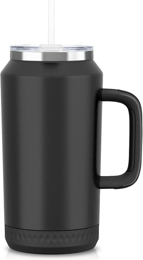 Zenbo 64 oz Mug Tumbler with Handle - Stainless Steel Mug with Handle,Lid, and Straw - Keeps Drin... | Amazon (US)