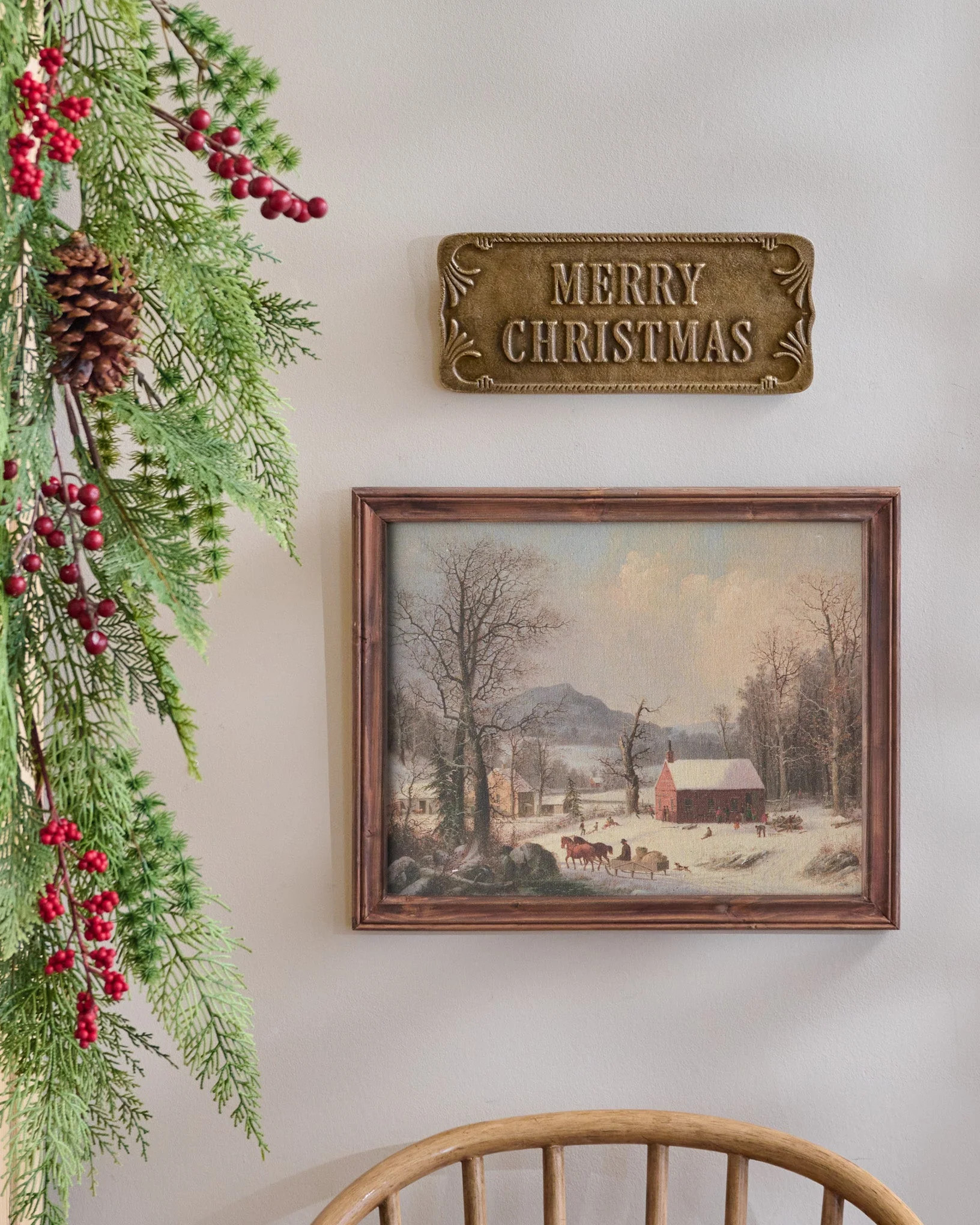 Antique-Inspired Merry Christmas Plaque | Magnolia