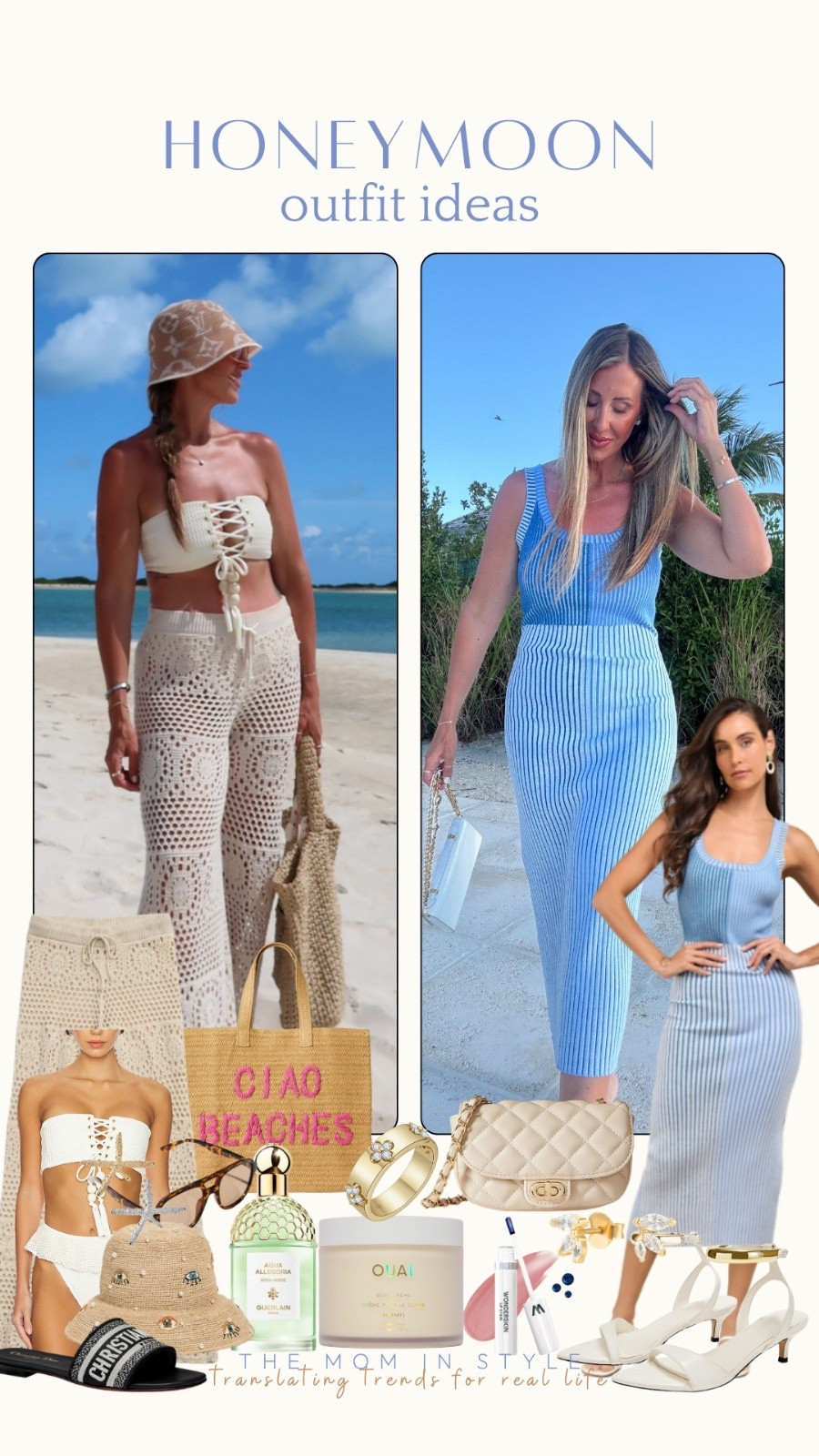 Honeymoon outfits, beach look, resort outfit, special ocassion dress, fitted dress, crochet pants, white bikini set 

#LTKFindsUnder50 #LTKFindsUnder100 #LTKWedding