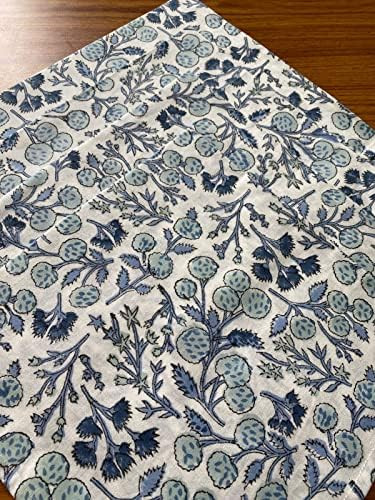 Amazon.com: Denim and Baby Blue Hand Block Printed 100% Pure Cotton Kitchen Towels Table Decor Cl... | Amazon (US)