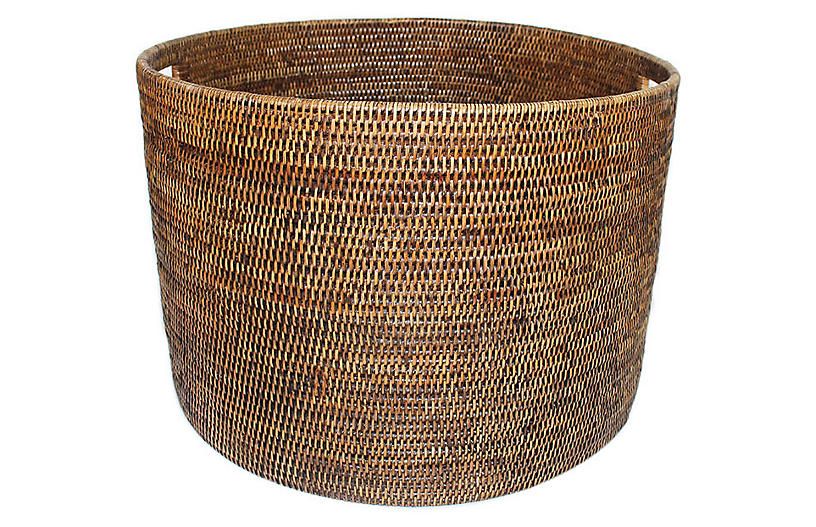 20" Laurel Open Storage Basket, Brown | One Kings Lane