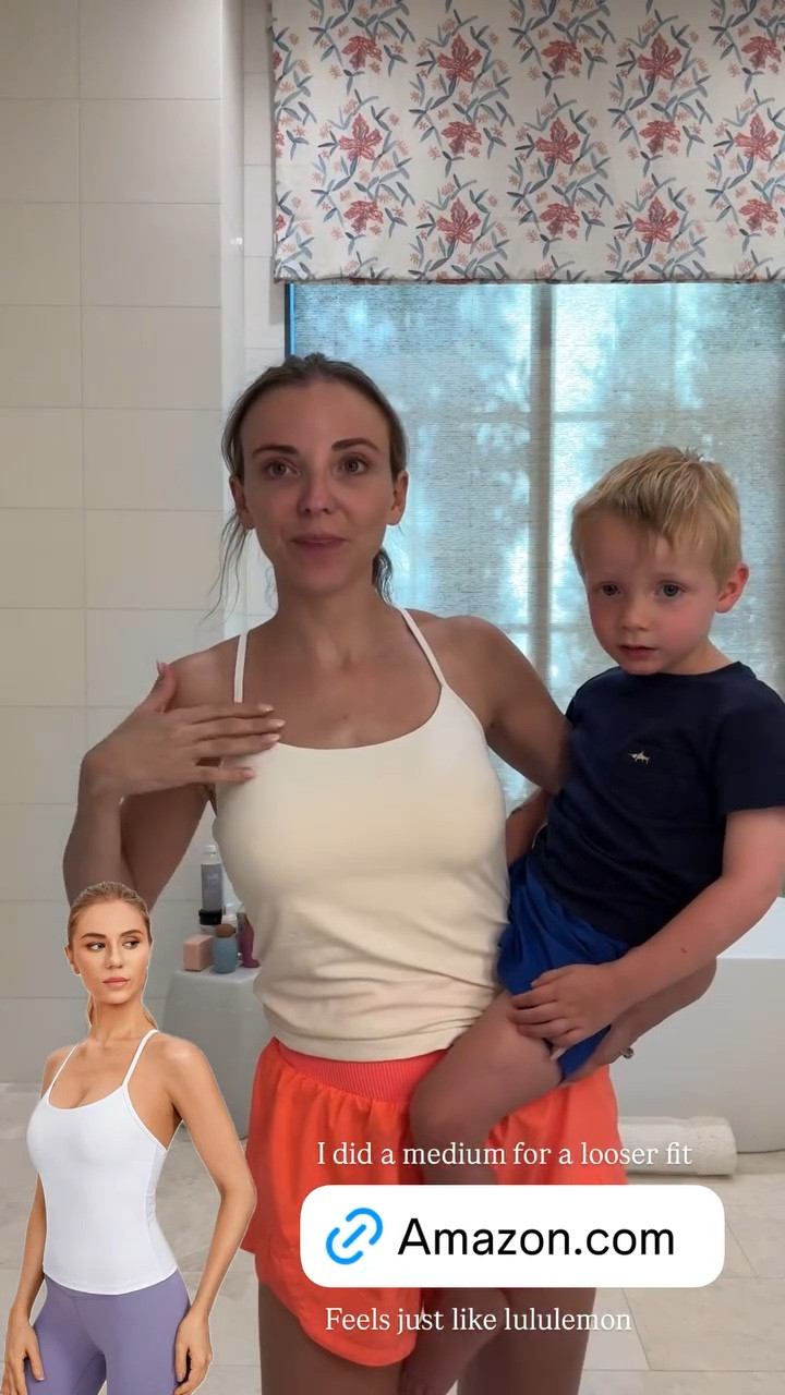 Such a great workout find on Amazon! Has a built-in bra and skinny straps. I am wearing size medium for a looser fit. Only $32!

#LTKFindsUnder50 #LTKActive #LTKStyleTip