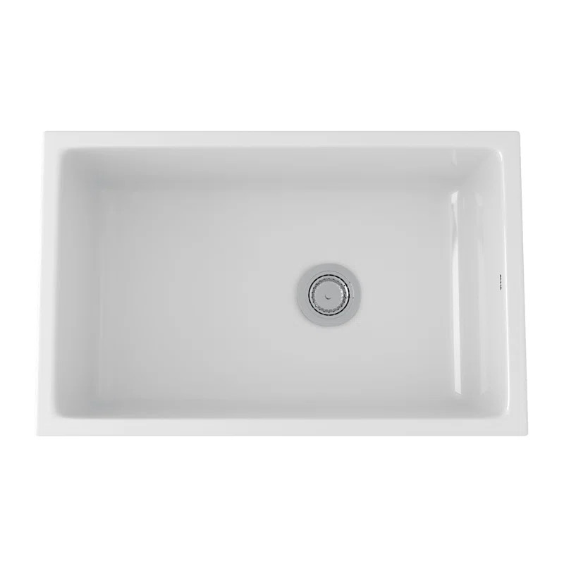 6307-00 Allia™ 32" Fireclay Single Bowl Undermount Kitchen Sink | Wayfair Professional