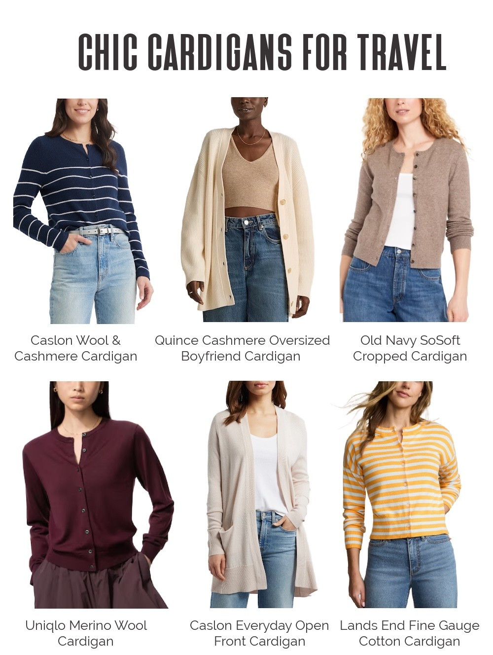 The perfect travel layer 🙌 A cozy cardigan is a must-pack for any trip, ideal for chilly flights, layering on cool mornings, or dressing up a simple outfit at night. Lightweight, versatile, and easy to style with anything in your suitcase.

#travelstyletip #CardiganStyle #AirplaneOutfit #TravelOutfit #fallstyle #CashmereCardigan #WoolCardigan #ChicTravelStyle

#LTKSeasonal #LTKStyleTip #LTKTravel