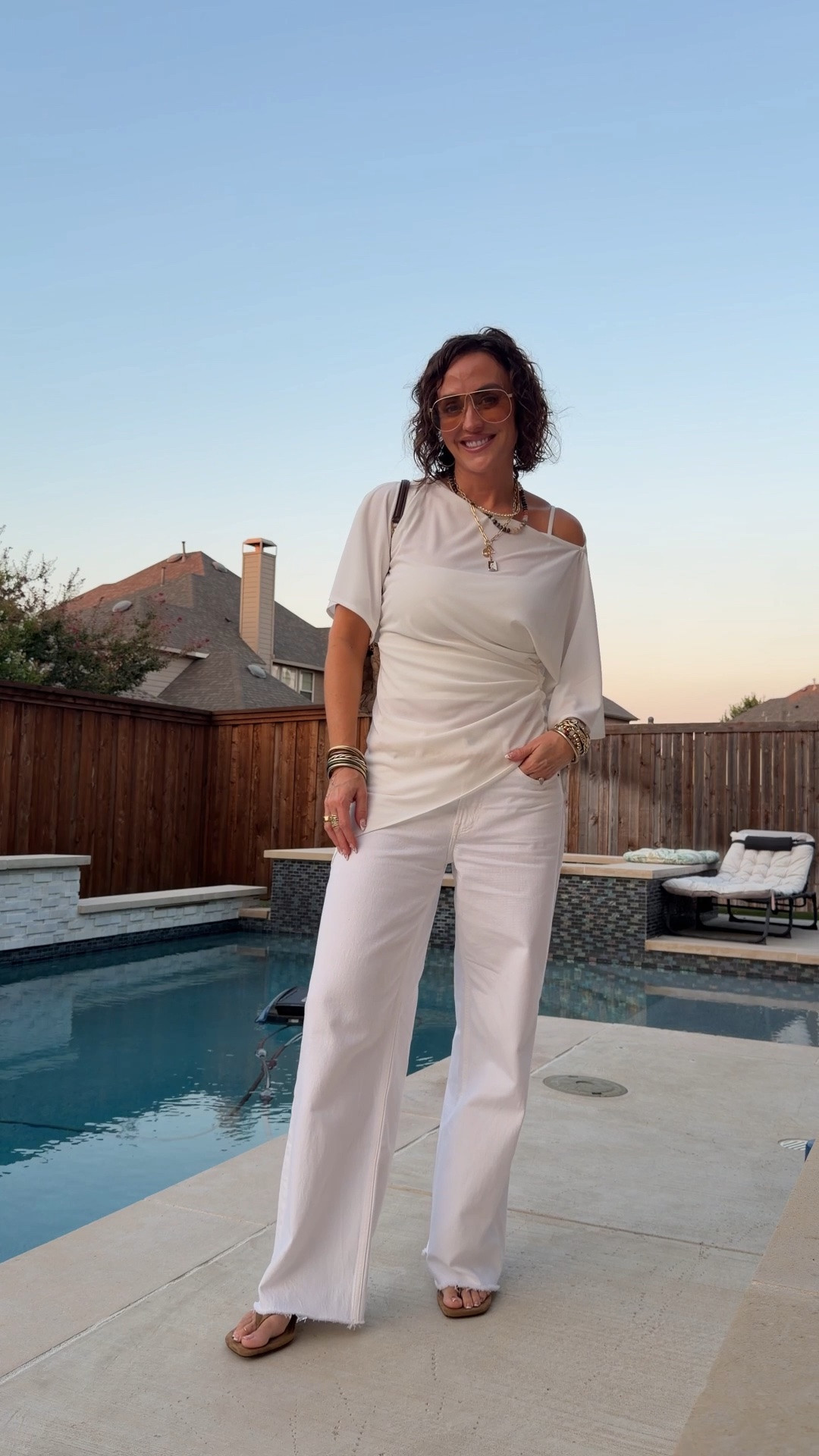 All white birthday party. Basic not boring. S top, 26 pants. Currently on sale!

#LTKgrwm #LTKdayinmylife #LTKootd