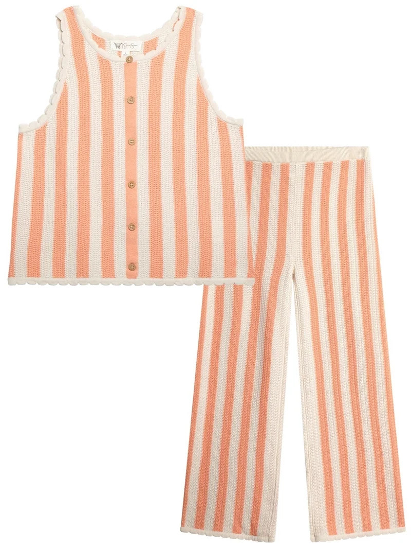 Jessica Simpson Girls' Crochet Pant Set, Sizes 4-16 | Walmart (US)