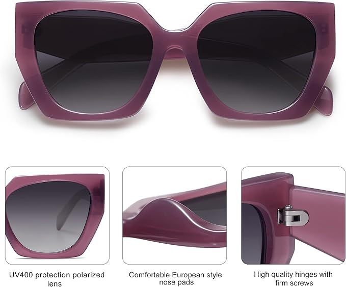 SOJOS Retro Oversized Square Polarized Sunglasses Womens 70s 90s Vintage Big Bold Designer Sunnie... | Amazon (CA)