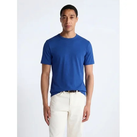 Free Assembly Men s Everyday Cotton Tee with Short Sleeves Sizes S-XXXL | Walmart (US)