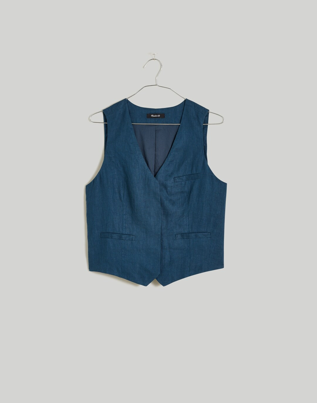 Single-Breasted Vest in 100% Linen | Madewell