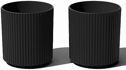 Veradek Demi Series Round Planter for Porch, Patio, Backyard | Durable Plastic-Stone Composite Ma... | Amazon (US)