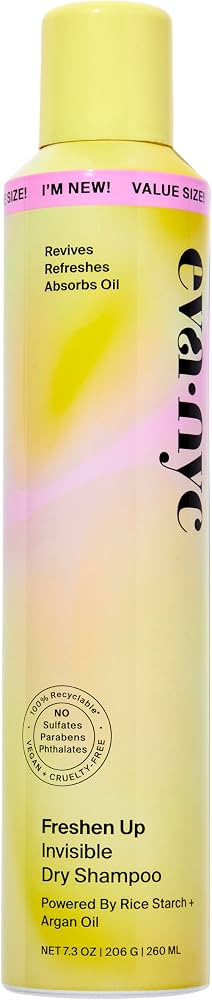 Eva NYC Freshen Up Invisible Dry Shampoo, Refreshes Hair & Absorbs Oil, 7.3 oz | Amazon (US)