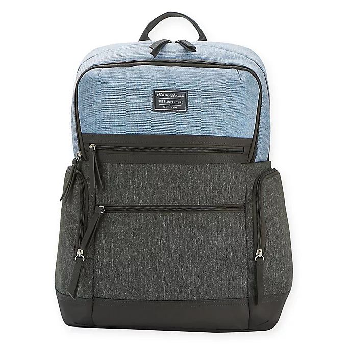 Eddie Bauer® East Sound Diaper Backpack in Grey/Blue | buybuy BABY