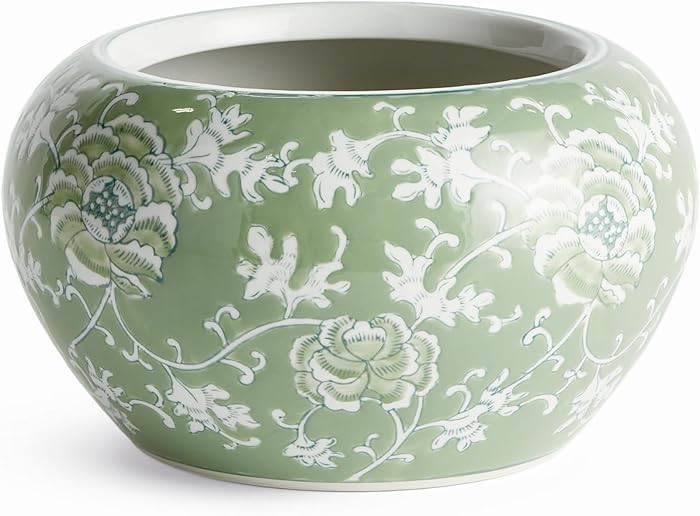 Napa Home & Garden Imperial Lotus Planter Small - Green & White Chinoiserie Small Green,White | Amazon (US)