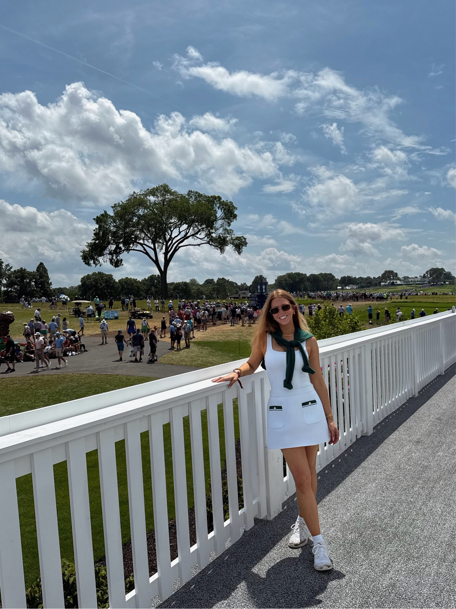 golf girl outfit! ⛳️ had the best time at the US open this year. obsessed with this skirt by Malbon Golf! everything is tagged except my sneakers that got so muddy i had to throw them away! #usopen #golfgirls #malbongolf 

#LTKSummerEdit #LTKActive