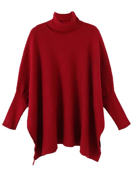 'Cora' Roll Neck Batwing Relaxed Cape Sweater (4 Colors) | Goodnight Macaroon
