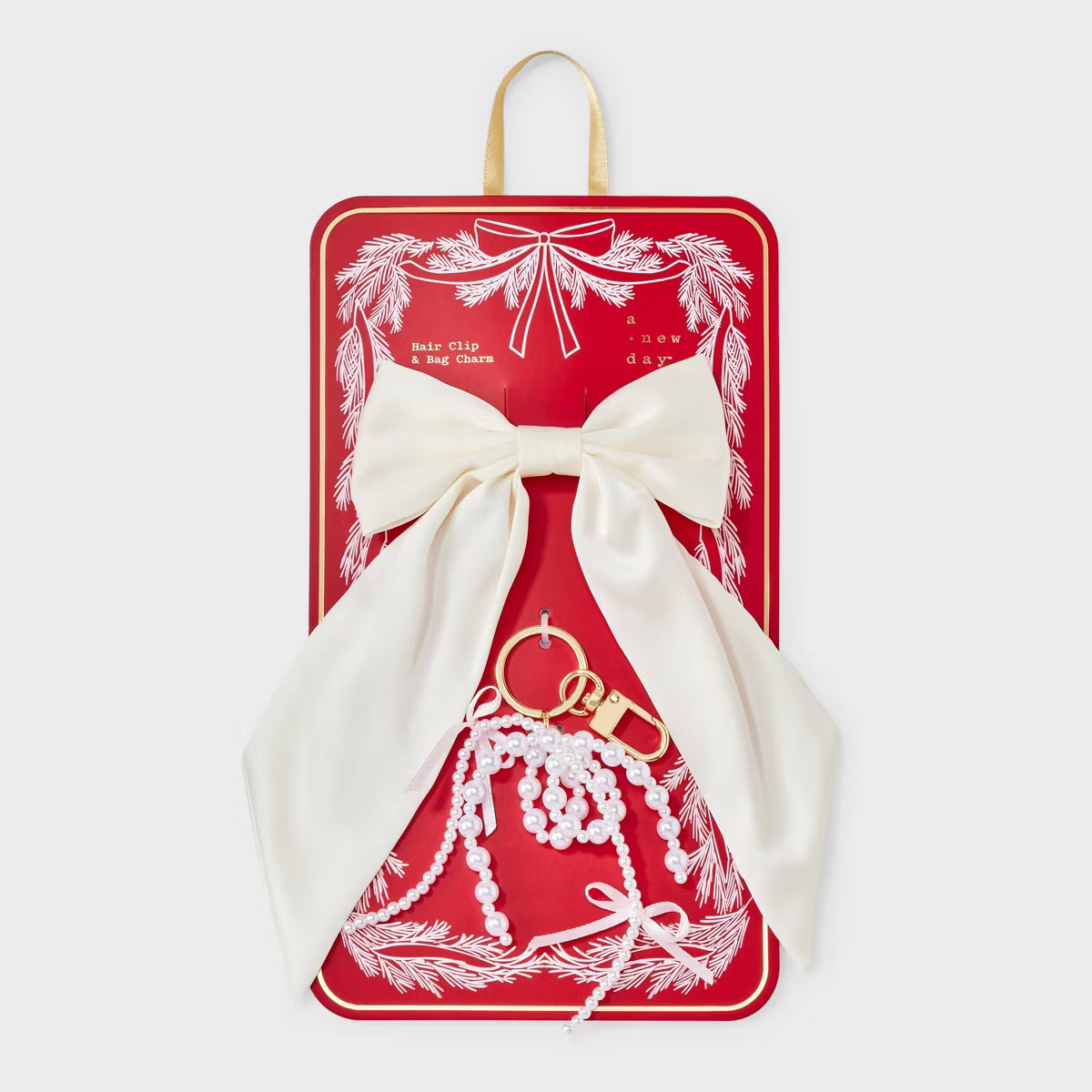 Bow Hair Barrette & Bag Charm - A New Day™ White | Target