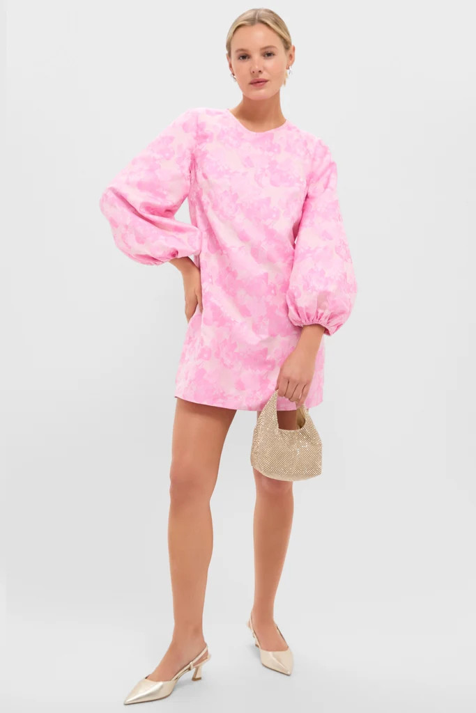 Pale Pink Jacquard Janie Mini Dress | Tuckernuck (US)