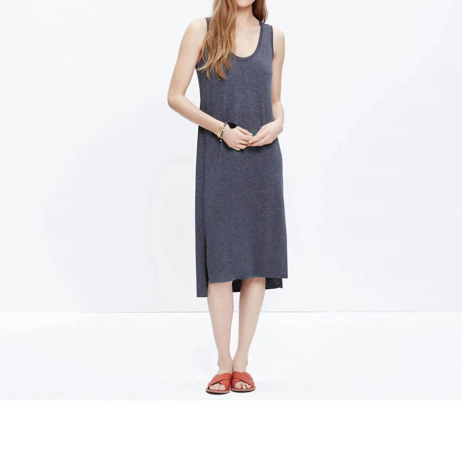 Jersey Tank Dress In Grey | Shop Simon
