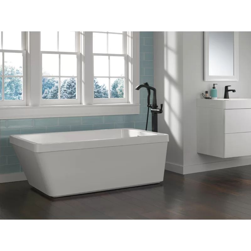 DB256406-6032WH Byron 60" x 32" Freestanding Soaking Bathtub | Wayfair North America