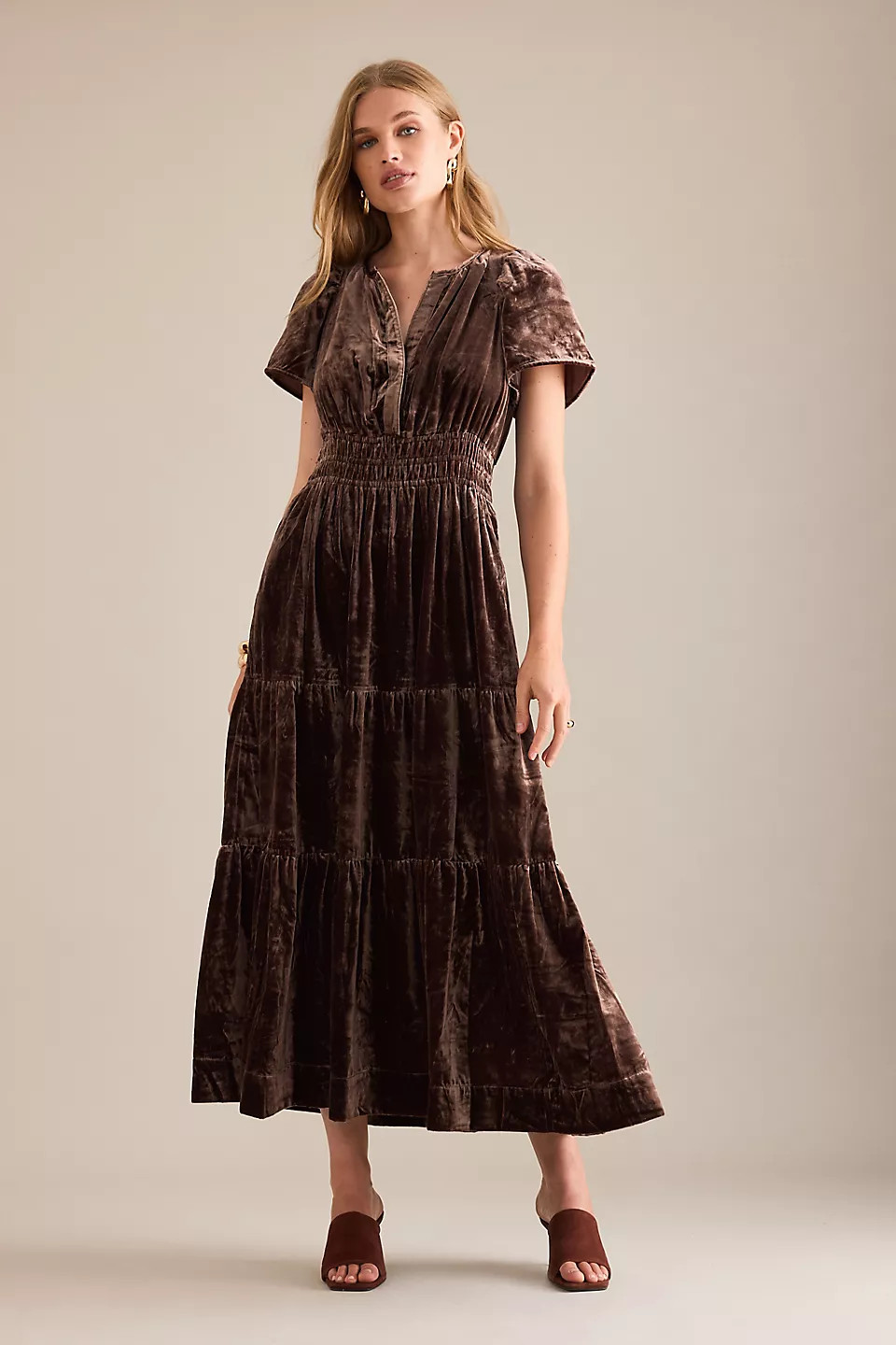 The Somerset Velvet Maxi Dress | Anthropologie (US)