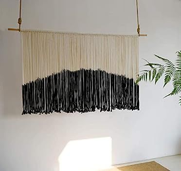 Flber Tie-Dye Macrame Wall Hanging Large Bohemian Yarn Tapestry Macrame Home Décor, 59"x 35" | Amazon (US)