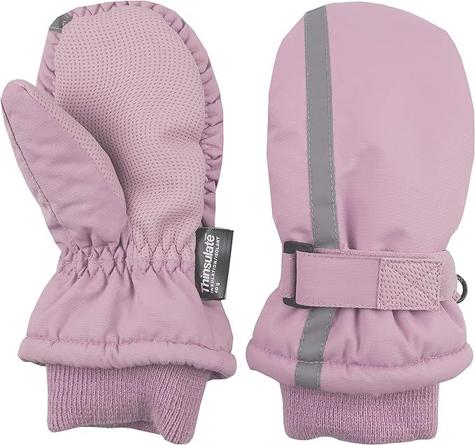 N'Ice Caps Kids Safety Reflector Thinsulate Waterproof Winter Snow Ski Mittens | Amazon (US)