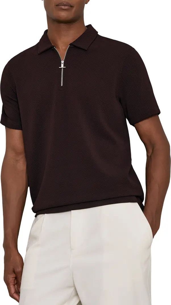 Reiss Albany Zip Polo | Nordstrom | Nordstrom