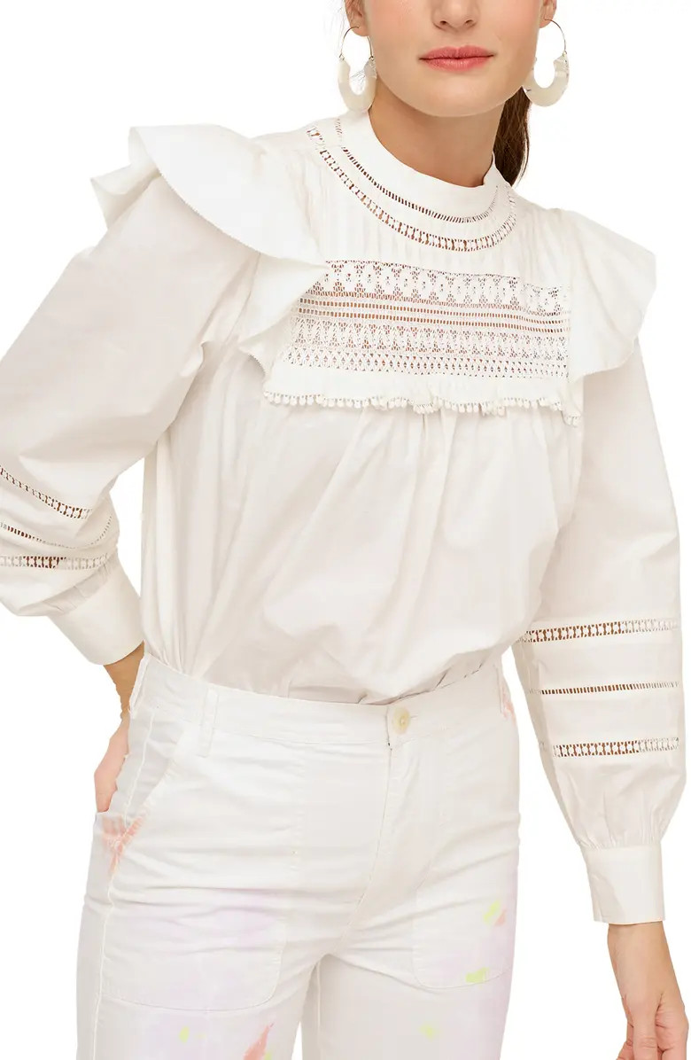 Crocheted Lace Ruffle Top | Nordstrom