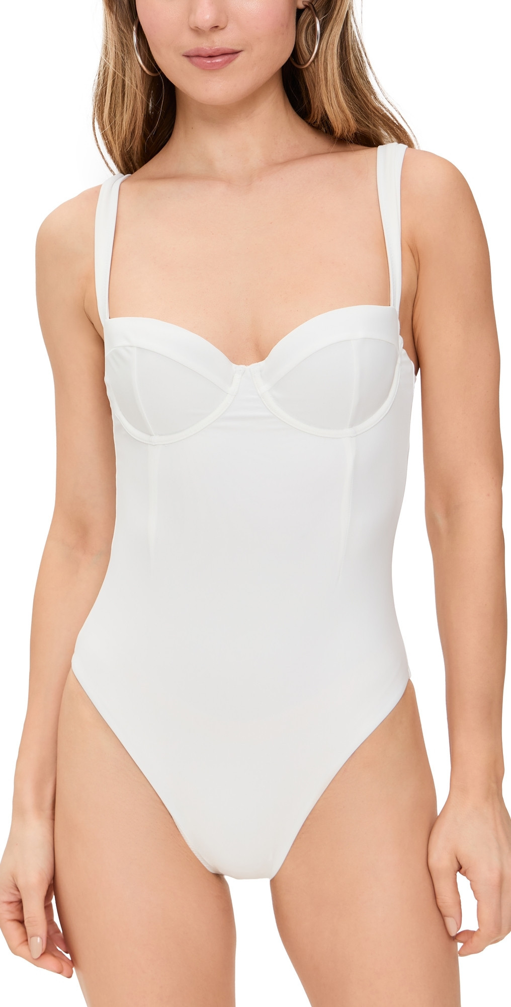 SIMKHAI Kyle Bustier One Piece White S | Shopbop