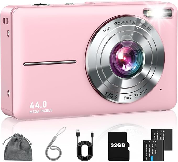 Amazon.com: Lecran Digital Camera, FHD 1080P Point and Shoot Camera for Kids Teens Starters, with... | Amazon (US)