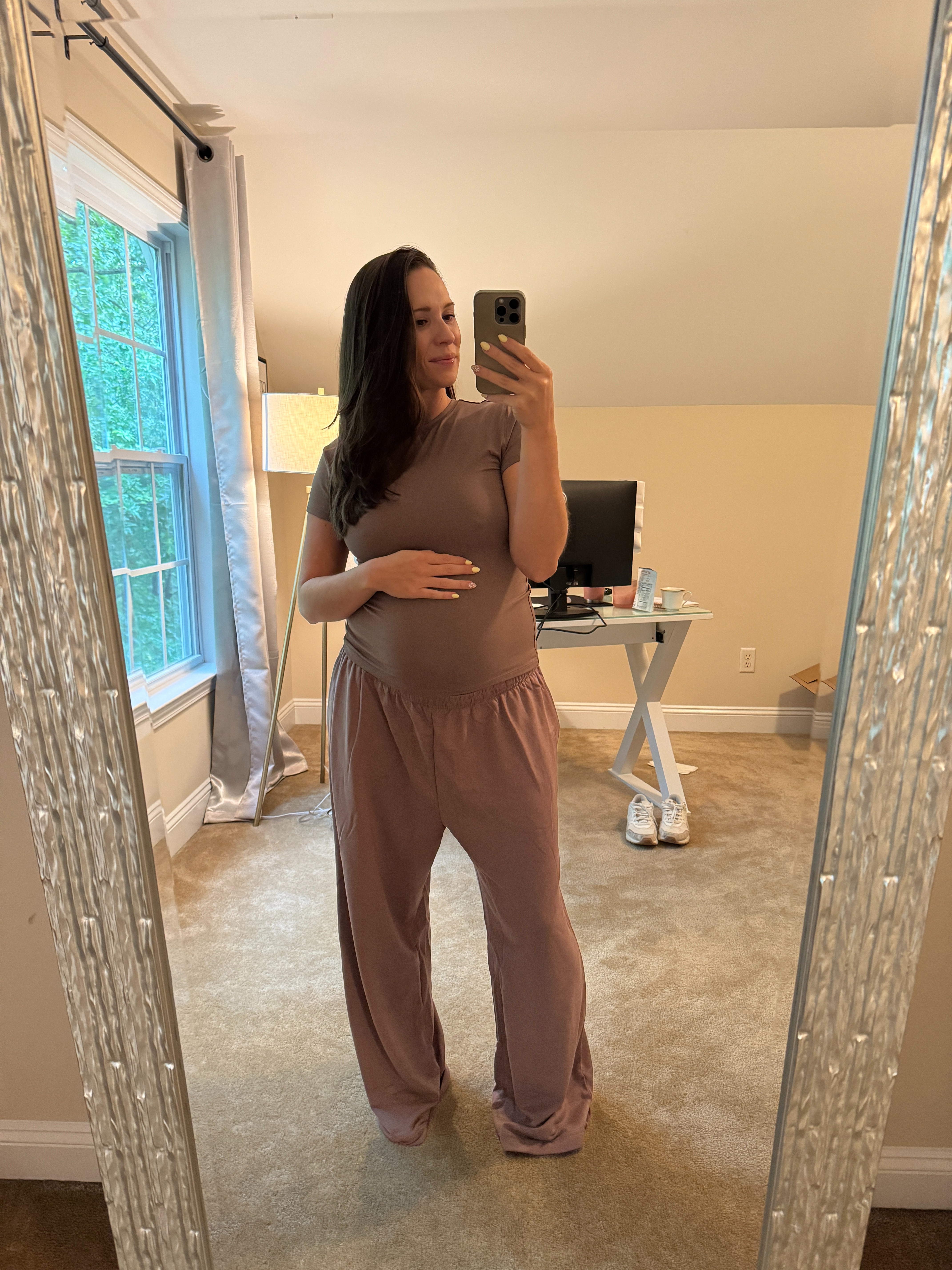 
To say I am nesting is an understatement -- I recently placed a rather large order with H&M for some cute loungewear and I am obsessed with all of it.  Wearing a L or XL in most for a maternity fit.  Here's what I ordered in multiple colors of each, plus almost all of it is on sale right now.  Who else loves a monochrome fit?! 

 #LTKSaleAlert #LTKMidsize #LTKBump