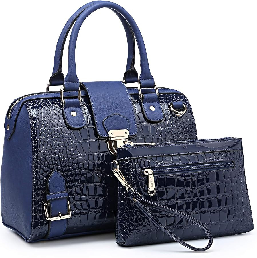 Dasein Women Barrel Handbags Fashion Satchel Bags Top Handle Shoulder Purses Vegan Leather Work T... | Amazon (US)