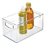 iDesign Plastic Storage Bin with Handles for Kitchen, Fridge, Freezer, Pantry, and Cabinet Organizat | Amazon (US)