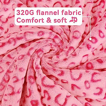 ZHIKU Soft Fleece Blankets Throw Blanket Lightweight Blanket Pink Throw 40"x50" | Amazon (US)