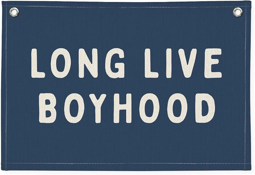 Long Live Boyhood Banner, Boy Nursery Decor, Canvas Banner Wall Hanging Banner Flag Decor for Nur... | Amazon (US)