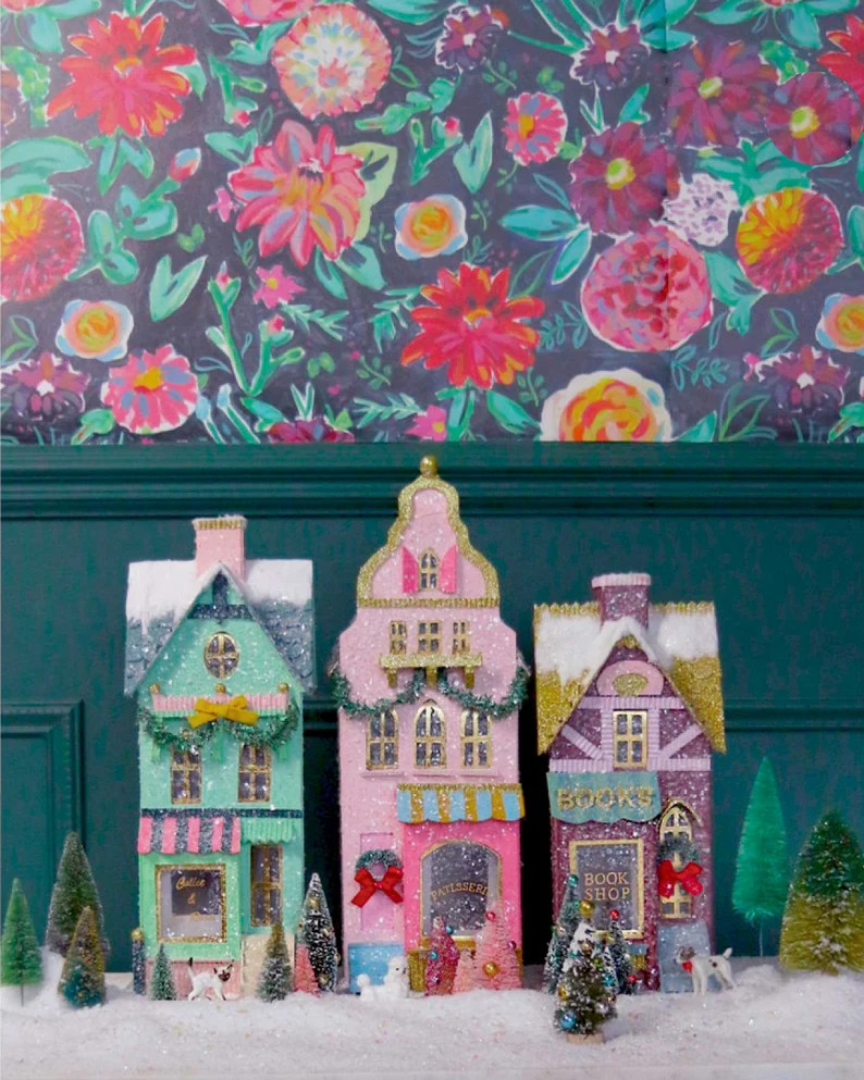 Cody Foster & Co Christmas Antique Shop House 14.5 Paper - Etsy | Etsy (US)